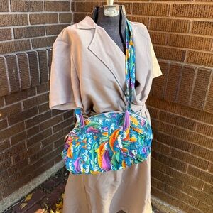 Quilted Dolphin Cross Body Bag